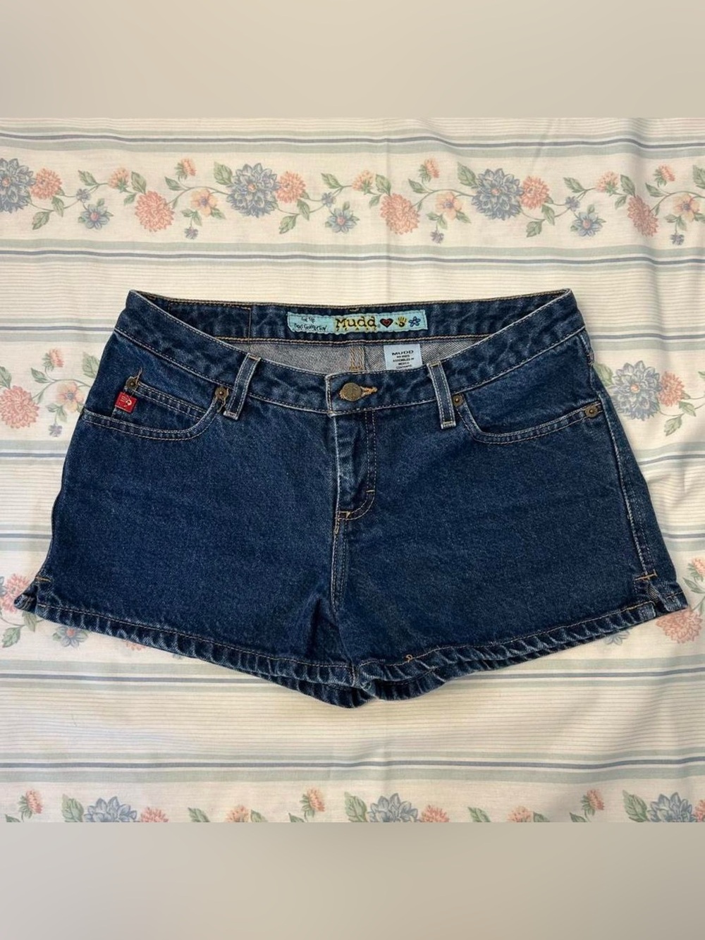 Y2K Preppy Casual Mudd Dark Wash Denim Short Shorts